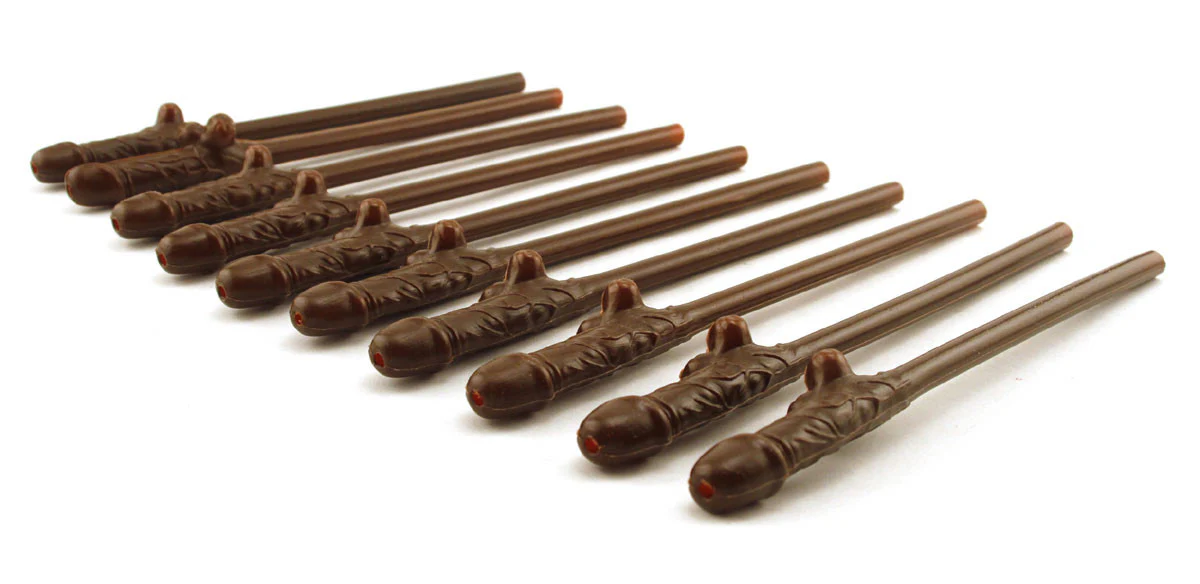 Black Penis Straws - 10 Straws - Image 5
