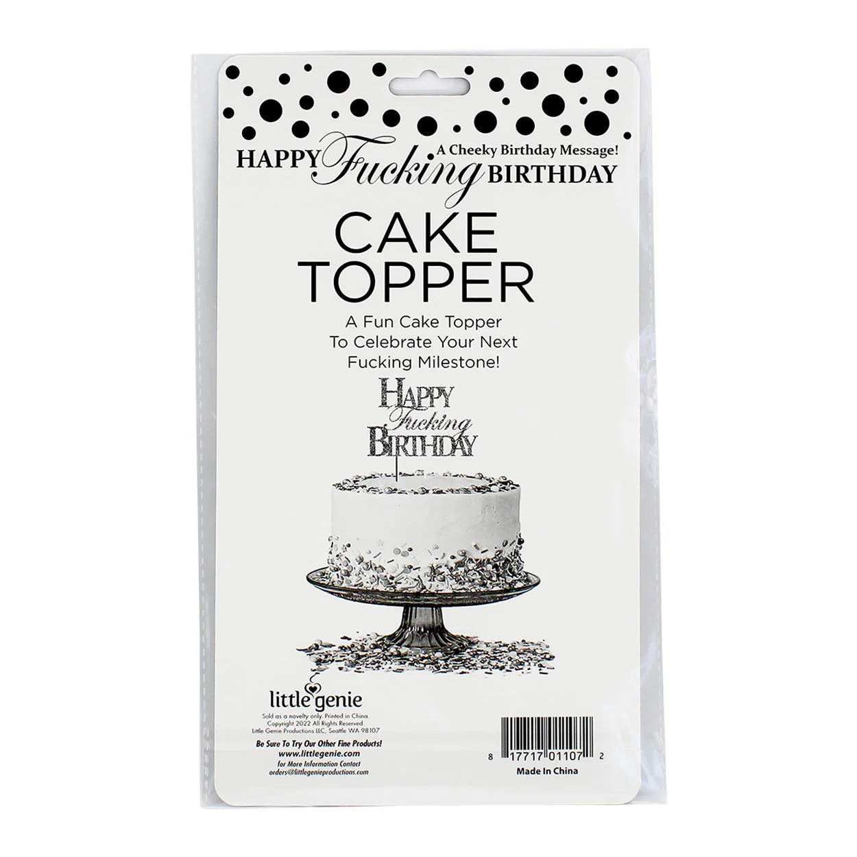 Happy Fucking Birthday Cake Topper - Image 3